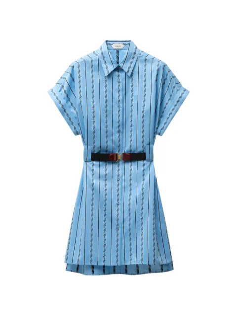 Versace jacquard cotton-silk mini dress Blue 10258621A18456