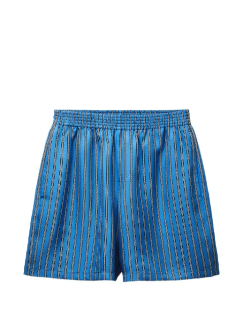 Versace printed silk twill shorts Blue 10222251A18676