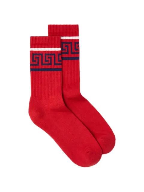 Versace cotton ribbed socks Red 10088351A18843