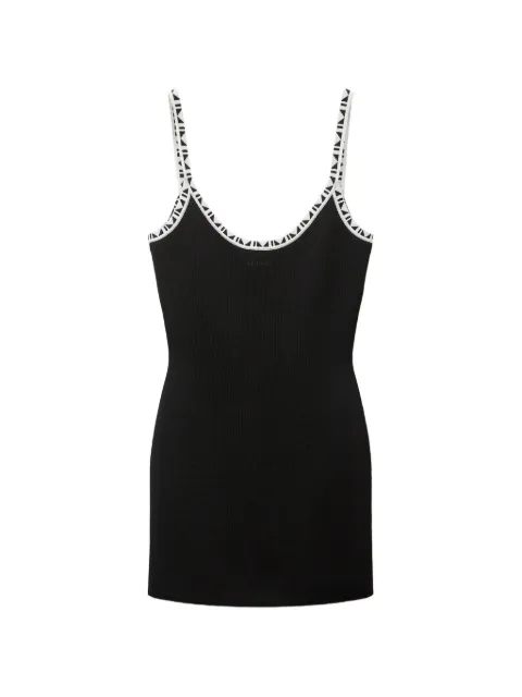 Versace stretch viscose jacquard mini dress Black 10258341A18357