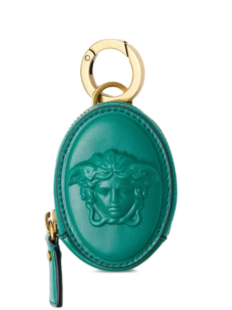 Versace Medusa embossed leather coin purse Green 10255551A17449
