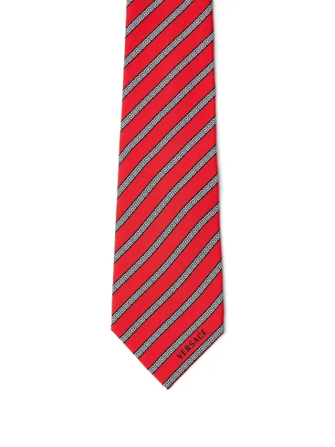 Versace printed silk twill tie Red 10246271A18818