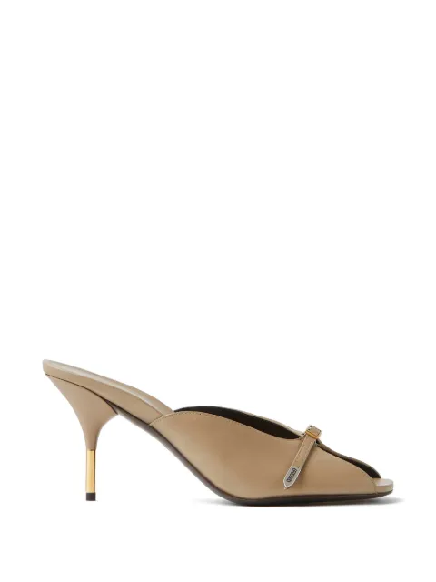 Versace Nyx leather mules 80mm Neutrals 10241341A17282