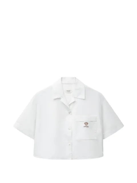 Versace cotton-poplin crop shirt White 10256801A13878