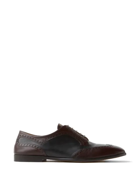 Versace Mick leather derby shoes Brown 10247331A17994