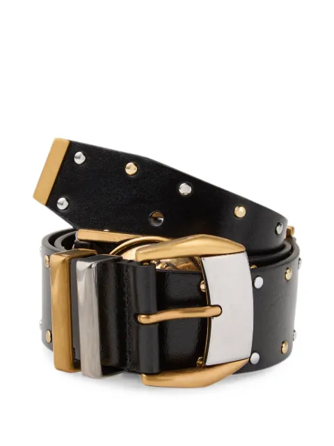 Versace studded leather belt 4 cm Black 10256531A18495