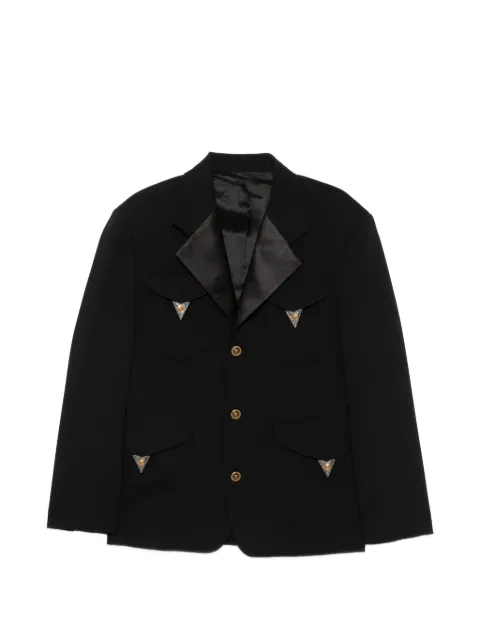 Versace long-sleeve buttoned blazer Black 10252671A18305