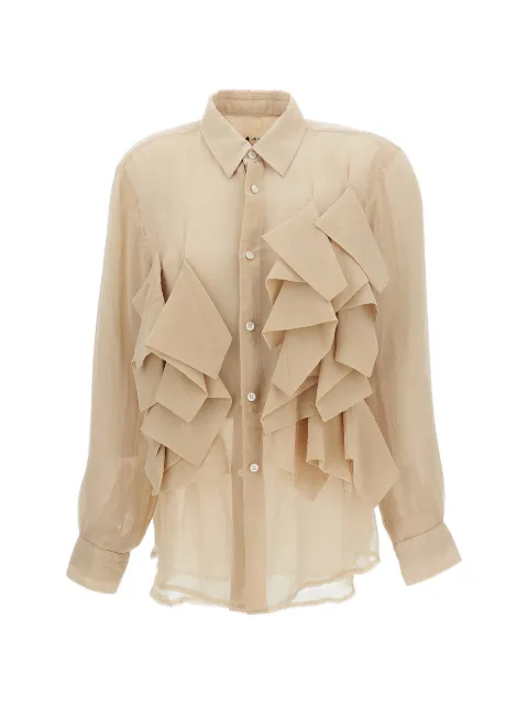 Comme Des Garçons ruffled shirt Neutrals GQB001