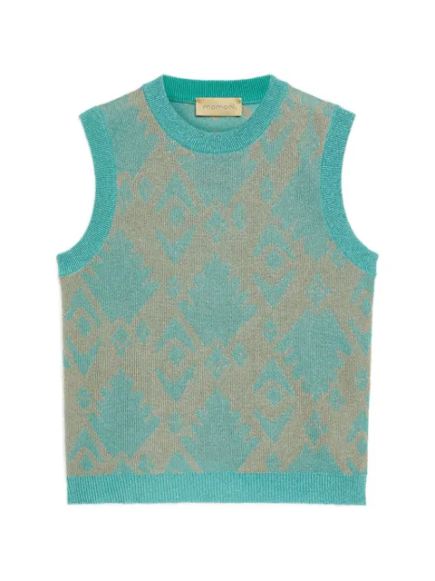 MOMONÌ jacquard crewneck top Blue 261MMOKN00526167MO