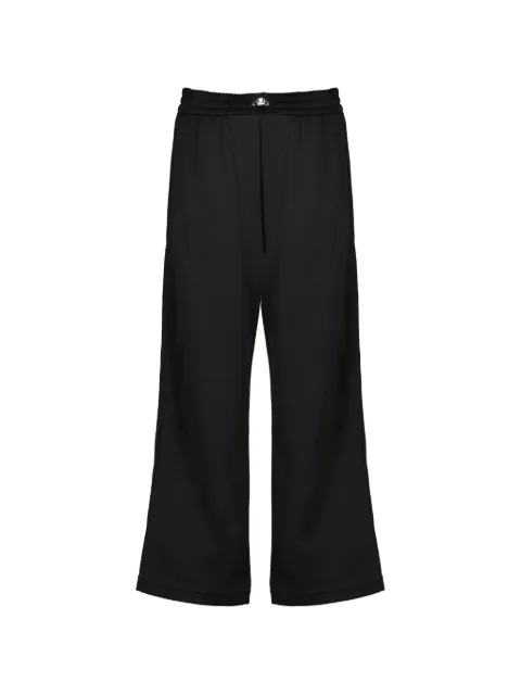 FENDI logo engraved trim trousers Black FB1122AYYS