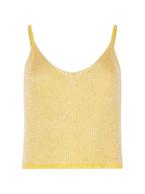 PARAMIDONNA Bruna sleeveless silk top Yellow SS26BTB