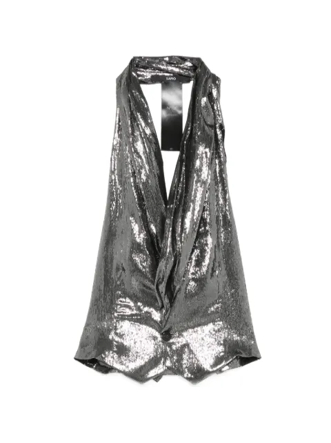 SAPIO Nº 12F halterneck waistcoat Silver 126D0803N12F