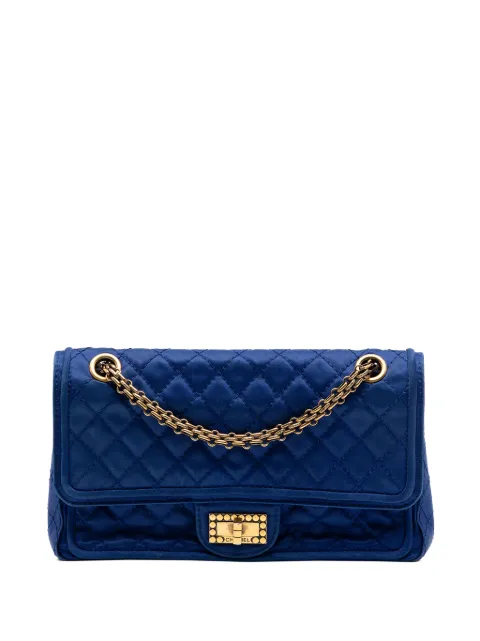 CHANEL Pre-Owned 2009-2010 Quilted Satin Reissue 2.55 Double Flap 225 shoulder bag Blue T0QA2QSZKAYGSRVH