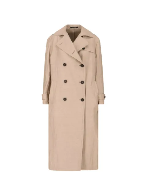 Tagliatore Bonny double-breasted belted trench coat Neutrals BONNYSA40008