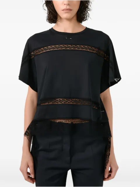 Barbara Bui lace T-shirt Black H1462HME