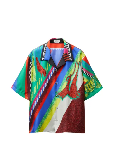 Versace printed silk twill shirt Green 10257031A18681