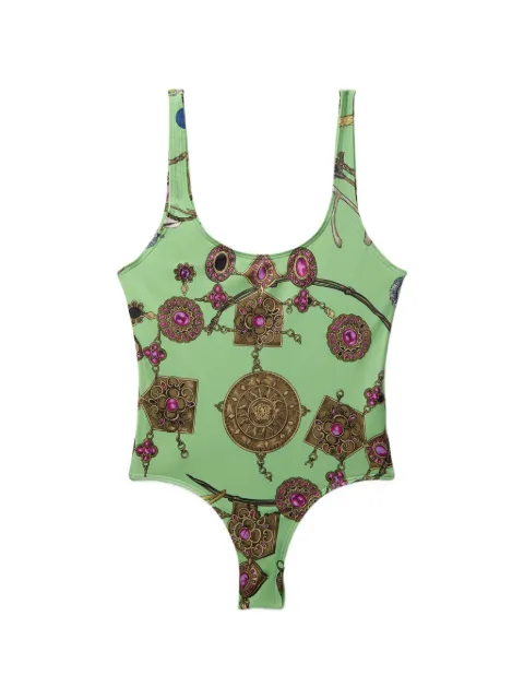 Versace printed one-piece swimsuit Green 10261891A18764