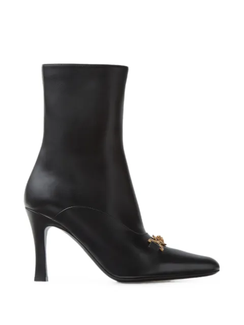 Versace Medusa-plaque leather ankle boots Black 10255081A04035