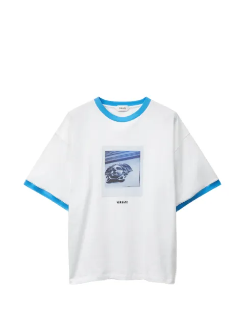 Versace printed cotton-jersey regular T-shirt White 10260931A18733