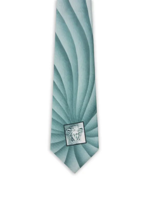 Versace printed silk twill tie Blue 10246271A18816