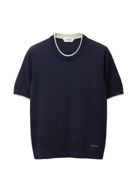 Versace wool knit T-shirt Blue 10257231A17823