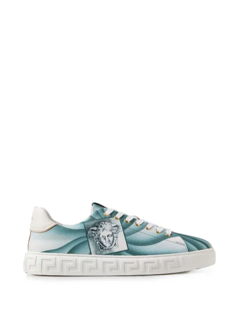 Versace Greca printed canvas sneakers Blue 10242061A18998