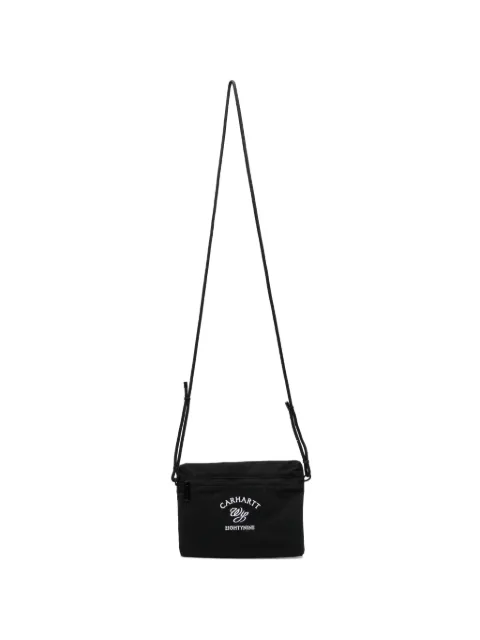 Carhartt WIP logo-embroidered shoulder bag Black I036304