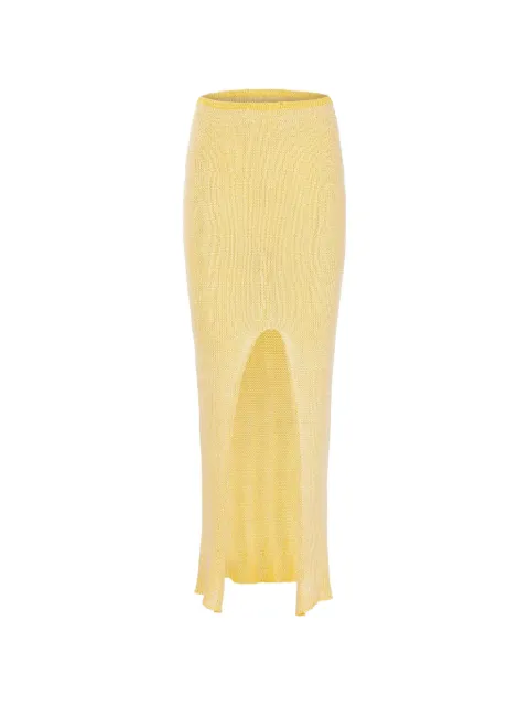 PARAMIDONNA Bruna slit skirt Yellow SS26BSB