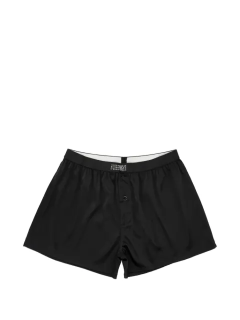 MM6 Maison Margiela washed silk boxer shorts Black MJLE70050001
