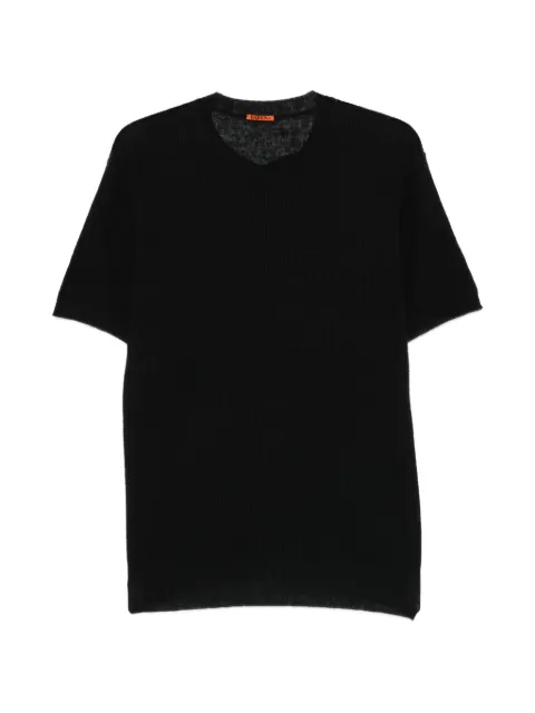 Barena V-neck rib knit T-shirt Black KNU54833167