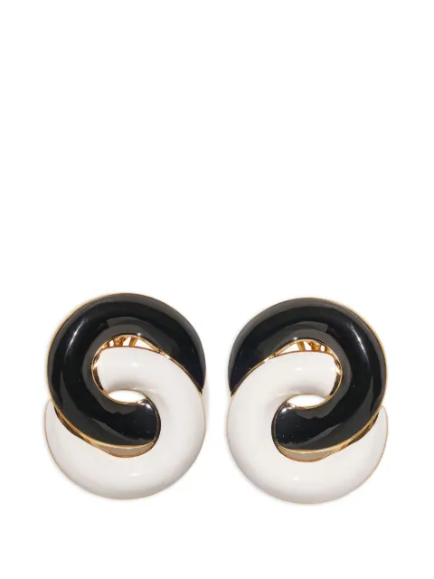 Carolina Herrera twisted knot earrings Black S2636N202MET
