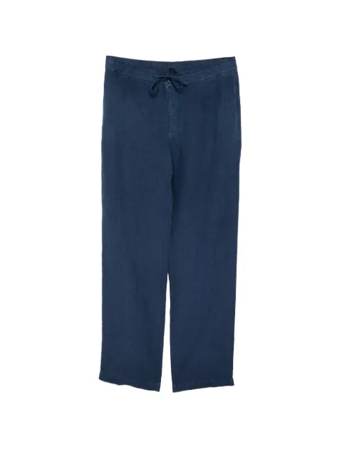 120% Lino drawstring-waist linen trousers Blue 33ALIM29PT253