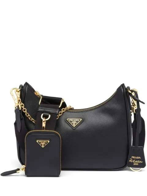 Prada Re-Edition 2005 Saffiano-leather shoulder bag Black 1BH204VV2MNZVF0632