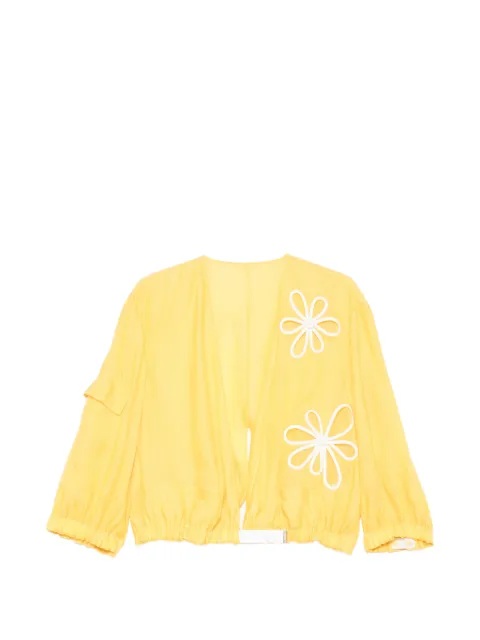 FENDI organza bomber jacket Yellow FJ7693AW9P