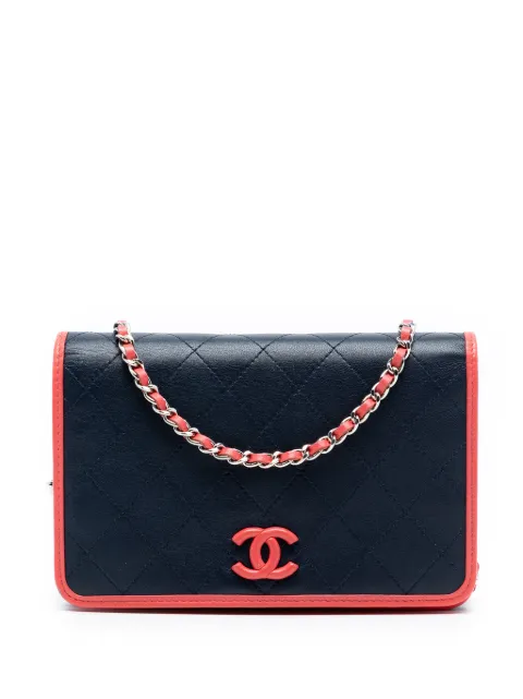 CHANEL Pre-Owned 2019 Quilted Lambskin Color Pop CC Wallet on Chain crossbody bag Blue 5HJFJ6HCO02IXQGK