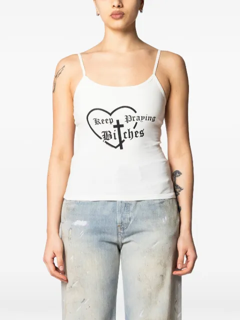 Willy Chavarria Cholita graphic-print top White WCJSY02240