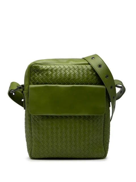Bottega Veneta Pre-Owned 2012-2025 Nappa Intrecciato Messenger Bag crossbody bag Green WGKHMF4RU4CXFWDX
