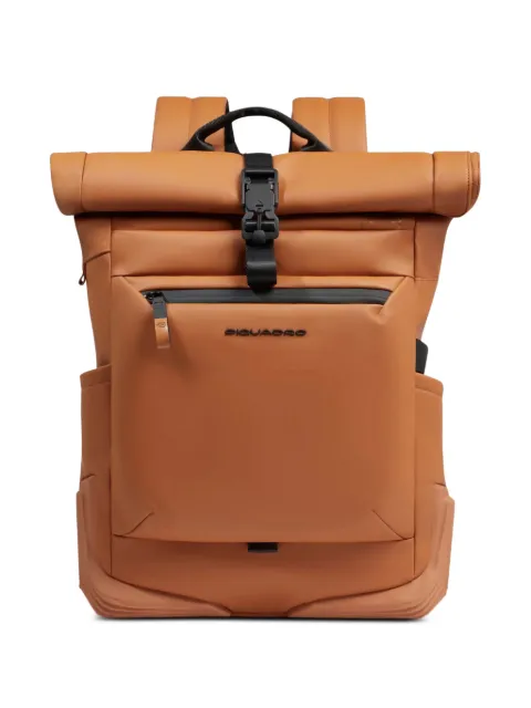 PIQUADRO water-resistant roll-top backpack Brown CA6291C2OW
