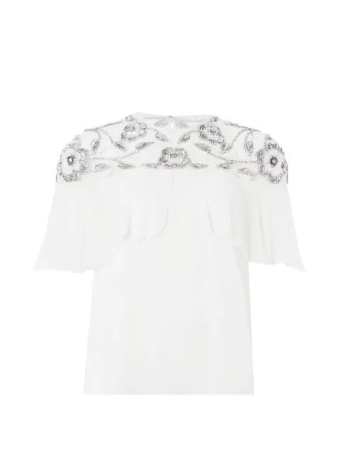 Temperley London Lana bead-embellished blouse White 26UANA55067