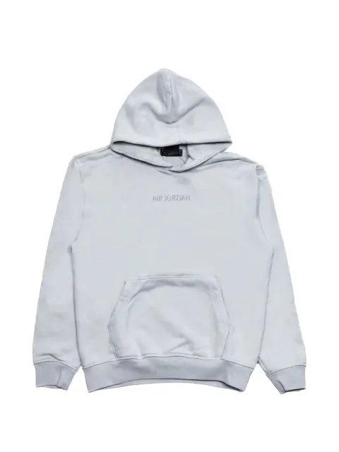 Jordan Wordmark embroidered-logo hoodie Grey FJ1966