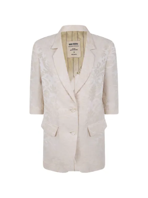 Uma Wang damask-pattern linen jacket Neutrals UW6049