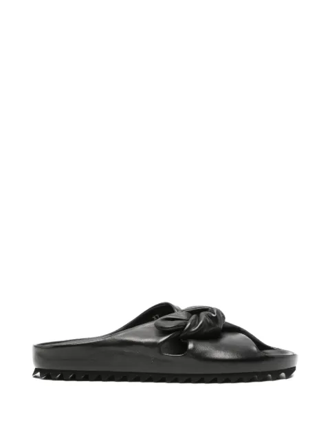 Officine Creative Pelagie knotted leather mules Black OCDPELA023GUANT