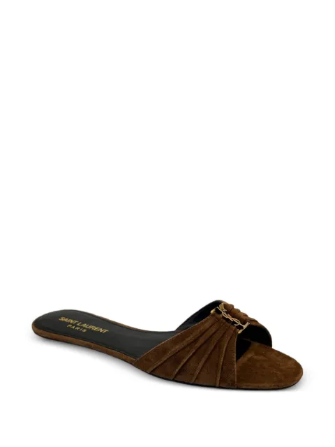 Saint Laurent Babylone flat sandals Brown 86965827D00