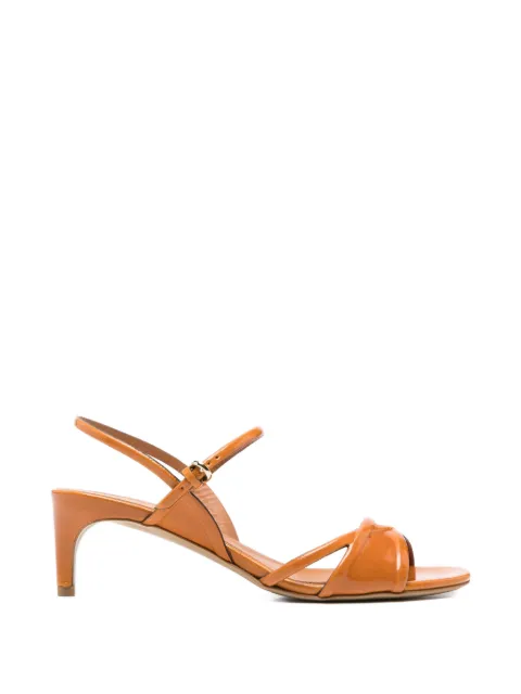 Del Carlo criss-cross strap sandals Brown 12124