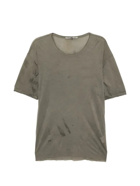 CHIAHUNG SU hand-dyed relaxed-fit T-shirt Green SS26MK13TKN