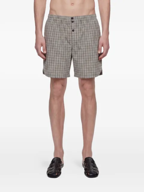 Hed Mayner check-pattern shorts Brown HMMC30061AHC270
