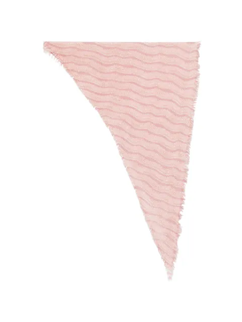 Hemisphere fringed scarf Pink OLINESCWFT