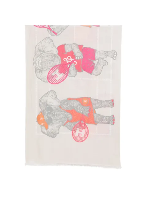 Hemisphere graphic-print scarf Neutrals OMATCHCS