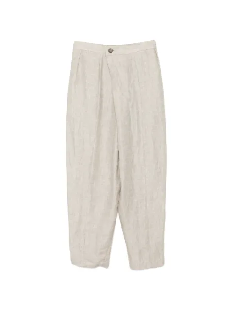 CHIAHUNG SU hand-woven yarn-dyed trousers Neutrals SS26MP12CBLW