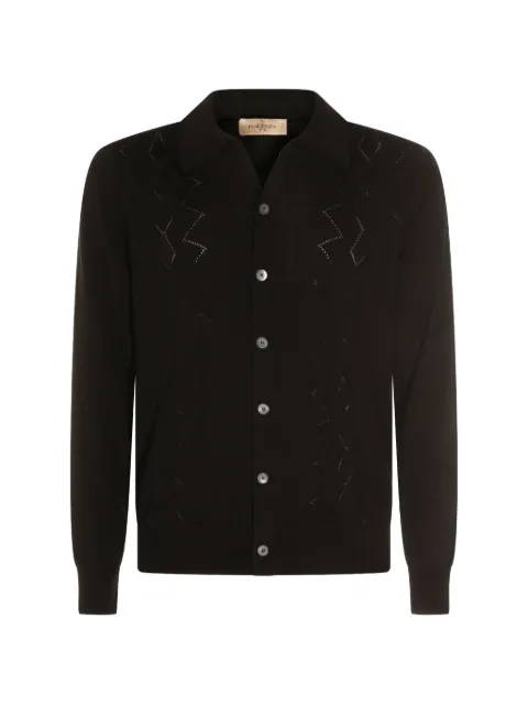 Piacenza 1733 geometric-pattern cardigan Black M1020016001006999